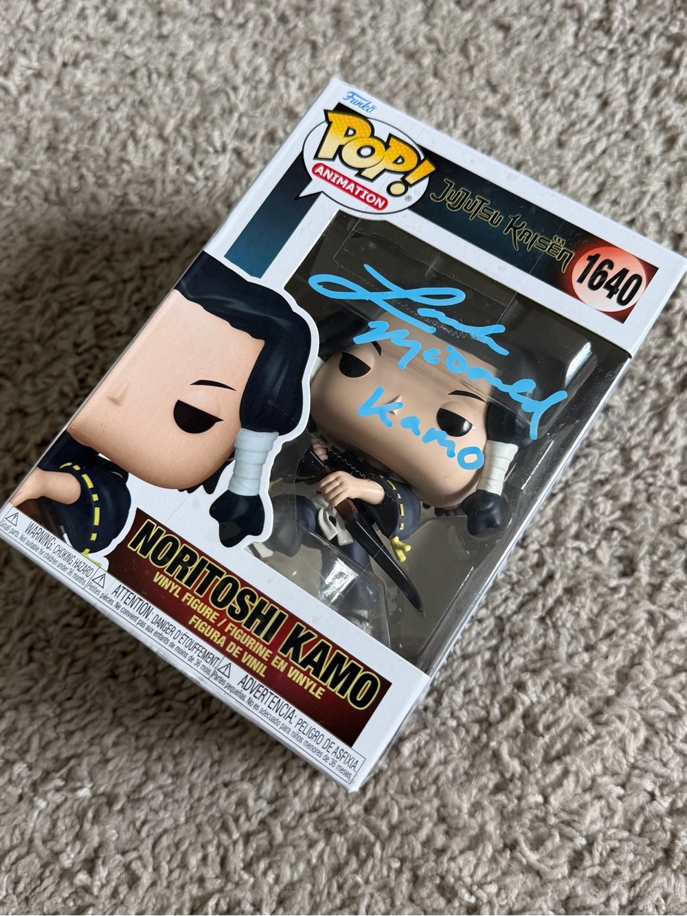 Jujutsu Kaisen Noritoshi Kamo Funko #1490 Autographed signed by Landon McDonald